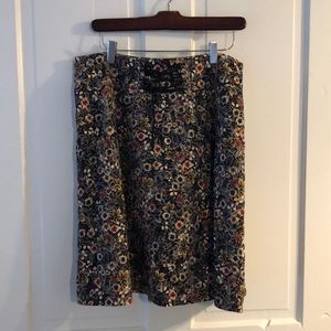 Floral knee length skirt